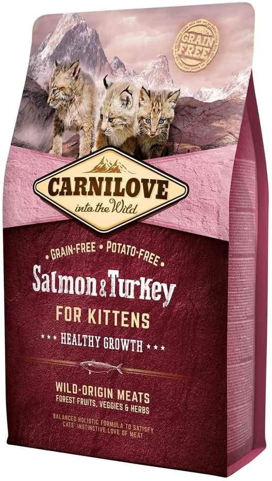 Carnilove Salmon & Turkey Dry Food for Kittens – 2kg (Grain‑Free Healthy Growth Formula)