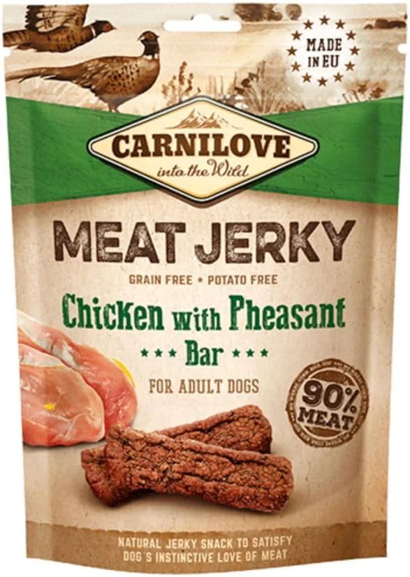 Carnilove Jerky Snack – Chicken & Pheasant High‑Meat Bar for Dogs (100g)