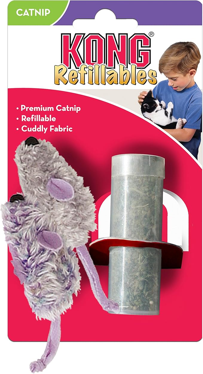 Purple & Frosty Grey Mouse – Soft Plush Cat Toy for Batting, Chasing & Play