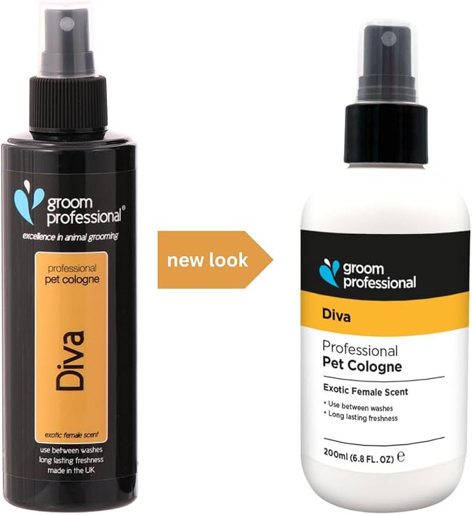 Groom Professional Fragrance — Diva Cologne for Female Dogs, Salon‑Quality Exotic Aroma (200ml)