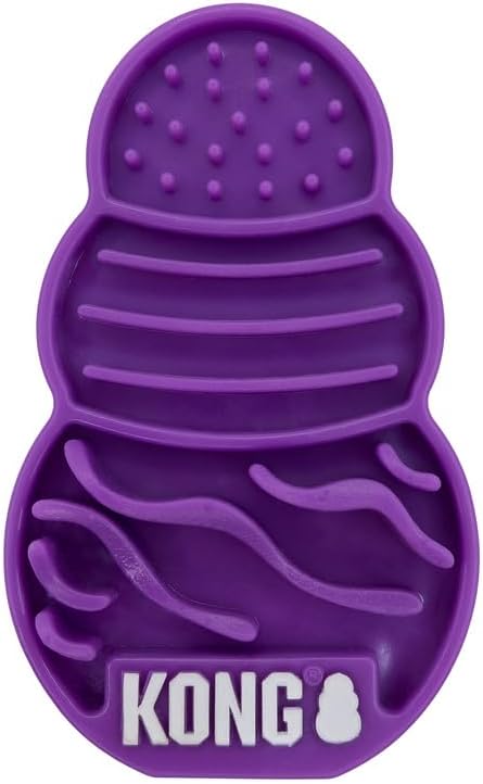 KONG Licks Kitty Treat Mat – Suction‑Cup Feeding Pad for Paste, Treats, Dry & Wet Food