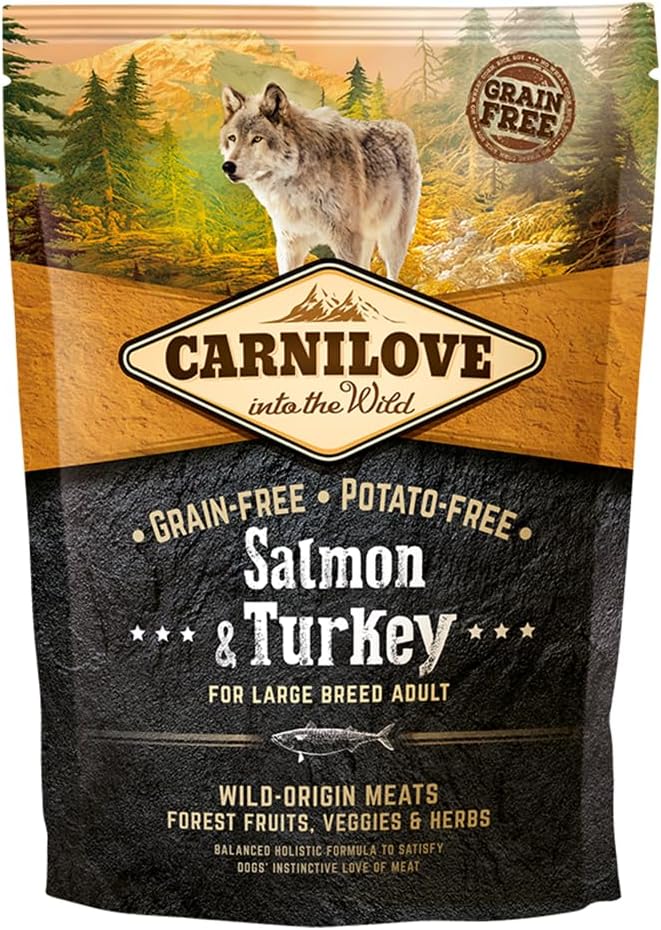Carnilove Salmon & Turkey Dry Food for Large Breed Adult Dogs – 1.5kg (Grain‑Free Joint & Muscle Support)
