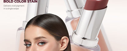 Laka 24HR Bonding Glow Lipstick - product being applied