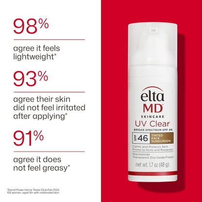 EltaMD UV Clear Tinted Sunscreen SPF 46 48g - key benefits and product claims (view 5)