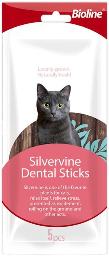 Bioline Catnip Dental Sticks – Natural Catnip Chew Treats for Dental Care (10g)