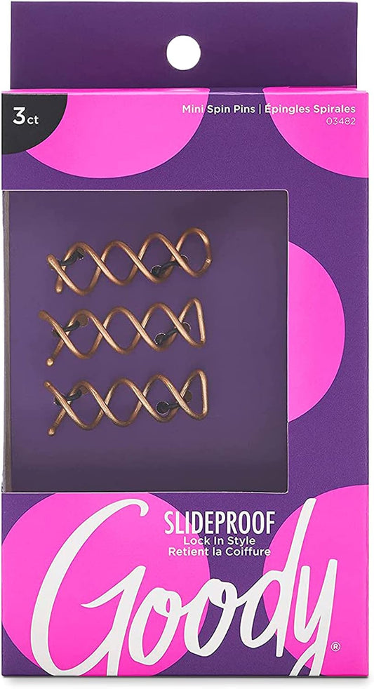 Goody Simple Styles Mini Spin Pins – Blonde (3‑Pack) — Effortless Updos & Secure Hold