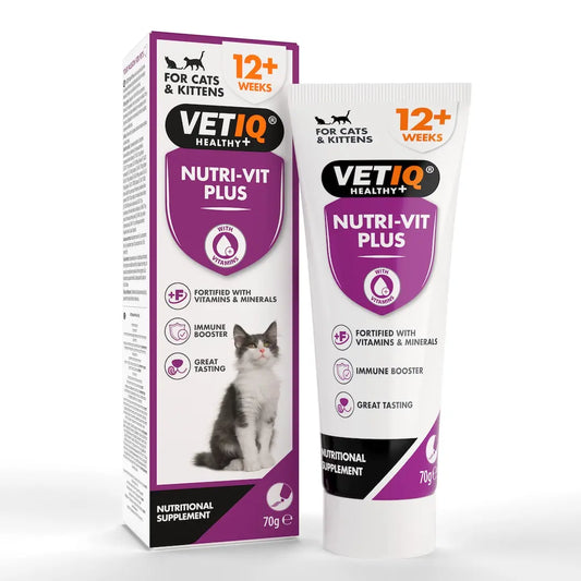 VETIQ Nutri‑Vit Plus – High‑Energy Multivitamin Paste for Cats & Dogs (70g, UK Formula)