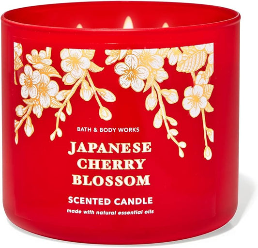 Bath & Body Works Japanese Cherry Blossom Soy Wax Bean Candle – 227g (Elegant Floral Glow)