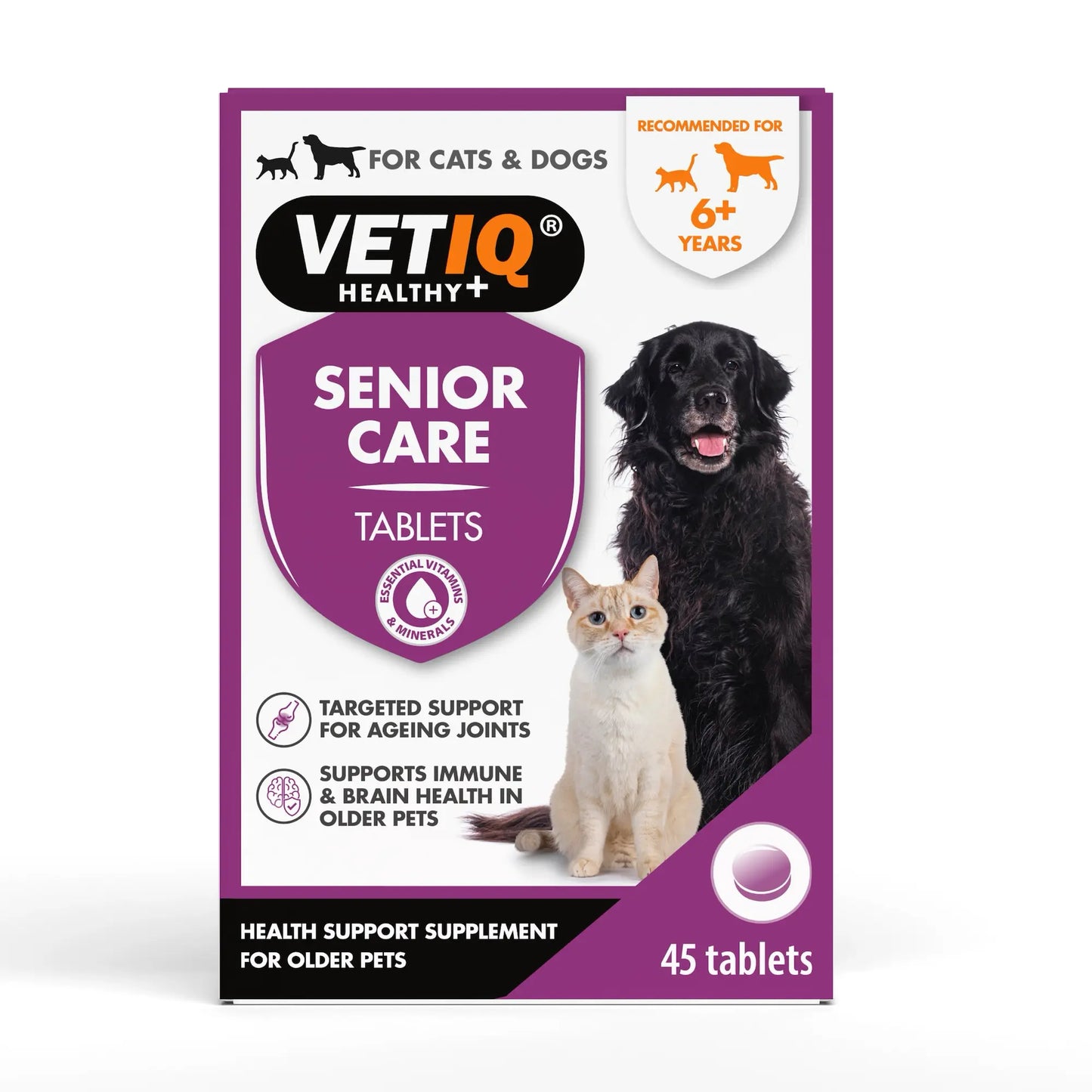 VENTIQ Senior Care Tablets – Daily Joint & Vitality Support for Aging Pets (45 Tablets)