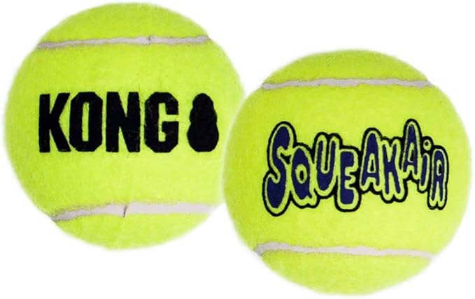 KONG SqueakAir Ball – Large Tennis‑Ball Style Squeaky Fetch Toy for Dogs