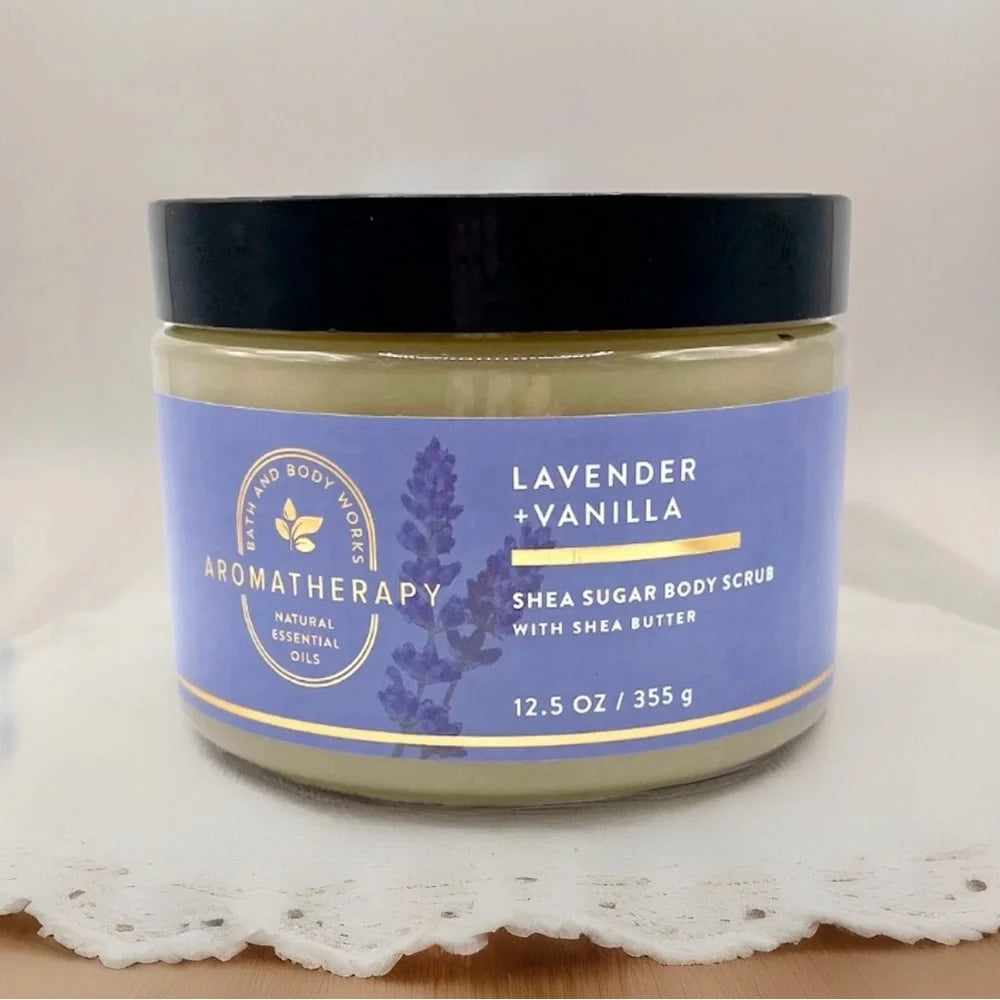 Bath & Body Works Lavender Vanilla Body Scrub – Aromatherapy Exfoliating Polish (12.5 oz / 354 g)