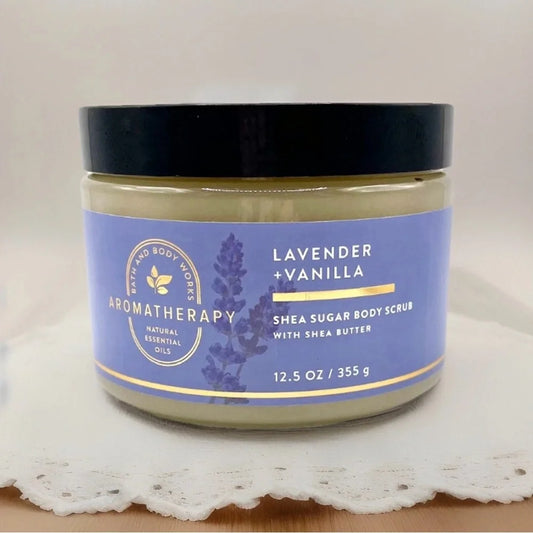 Bath & Body Works Lavender Vanilla Body Scrub – Aromatherapy Exfoliating Polish (12.5 oz / 354 g)