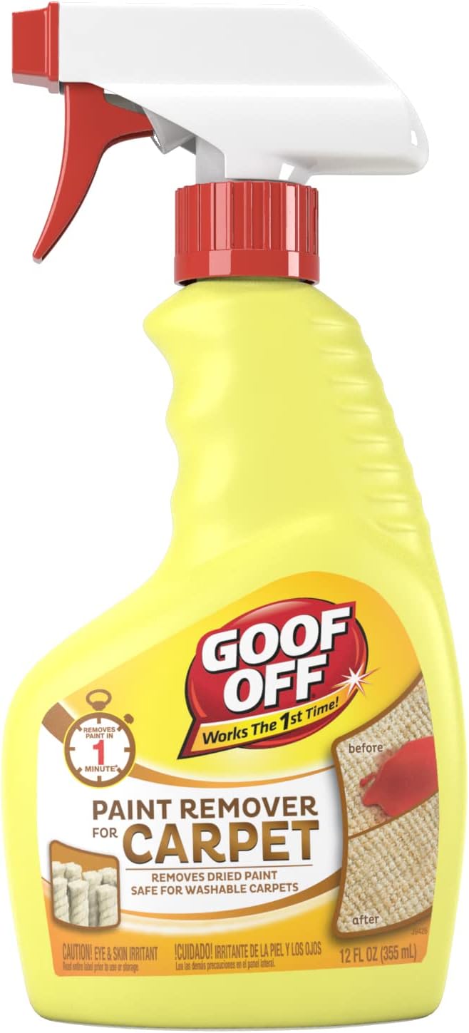Goof Off Professional Strength Paint Remover – 12oz Carpet Stain Eliminator Zipicka