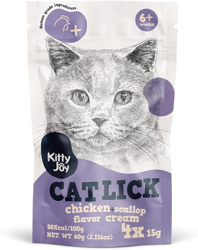 Cat Lick Chicken + Scallop Flavor Cream Cat Treats 60g 4x15g