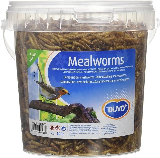 Duvo+ Dried Mealworms – High‑Protein Reptile & Bird Treats (200g)
