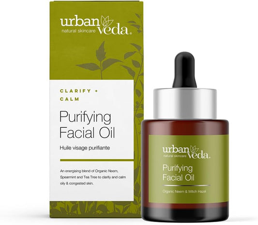 Urban Veda Purifying Facial Oil 30 ml — Natural Clarifying Care for Oily & Acne‑Prone Skin