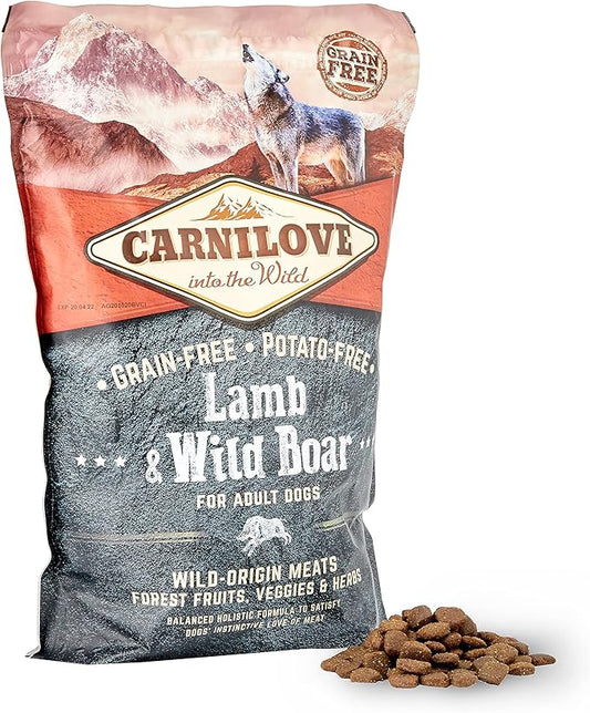 Carnilove Lamb & Wild Boar Dry Food for Adult Dogs – 1.5kg (Grain‑Free Natural Protein Formula)