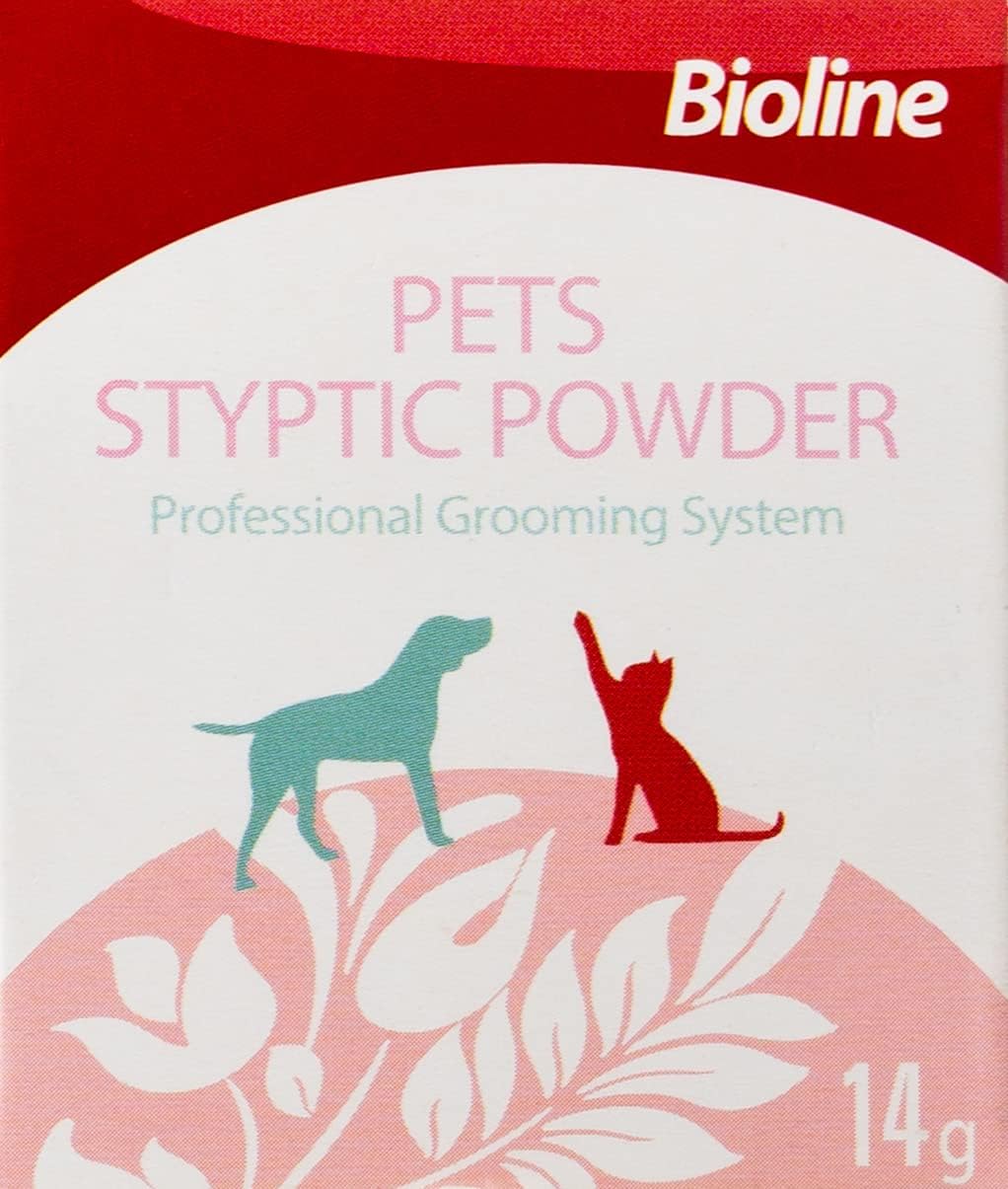 Bioline Styptic Powder – Quick Stop Bleeding Formula for Pets (14g, German Brand)