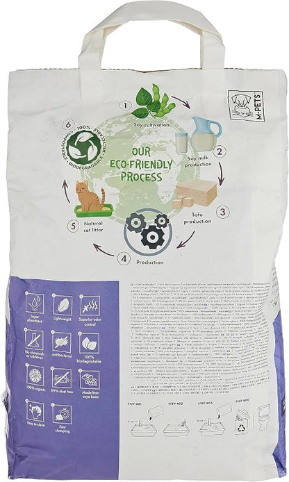 M-PETS Soya Organic Cat Litter Lavender Scented 6L - pack detail and label