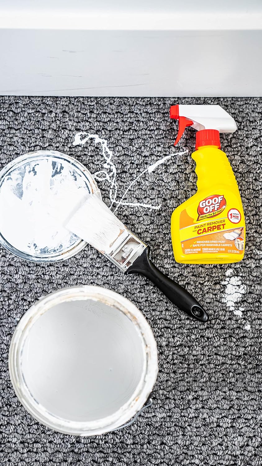 Goof Off Professional Strength Paint Remover – 12oz Carpet Stain Eliminator Zipicka