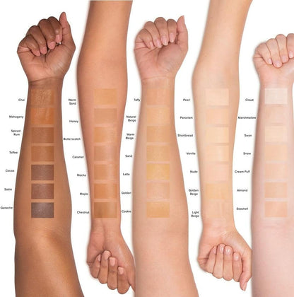 Too Faced Born This Way Concealer - shade swatches on skin