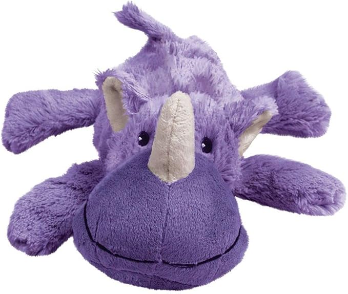 Kong - cozie rosie rhino - indoor cuddle squeaky plush dog toy - for medium dogs