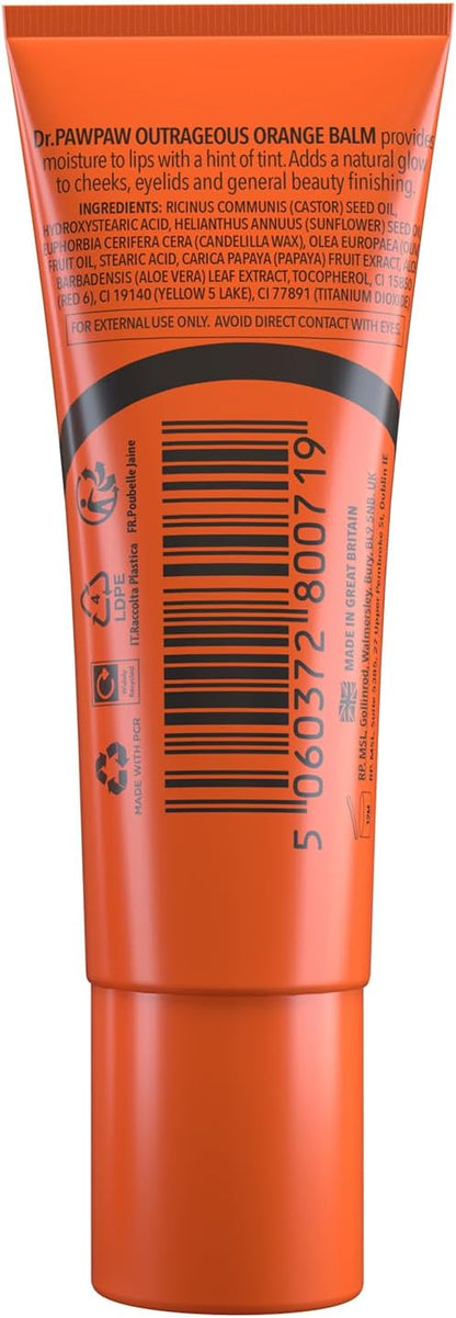 Dr. PAWPAW Outrageous Orange Balm 10ml - pack detail and label