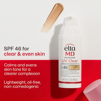 EltaMD UV Clear Tinted Sunscreen SPF 46 48g - key benefits and product claims (view 2)