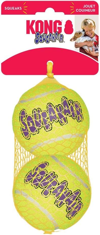 KONG SqueakAir Ball – Large Tennis‑Ball Style Squeaky Fetch Toy for Dogs