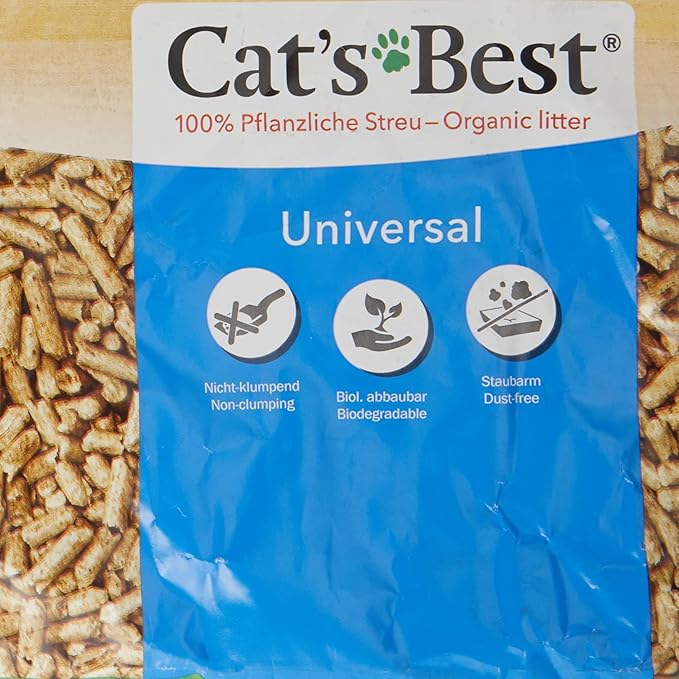 Cat’s Best Universal Cat Litter 20L — Multi‑Pet Wood Granules, High Absorption, Low Odour (11 kg)