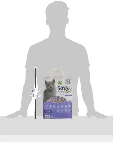 M-PETS Soya Organic Cat Litter Lavender Scented 6L - size reference