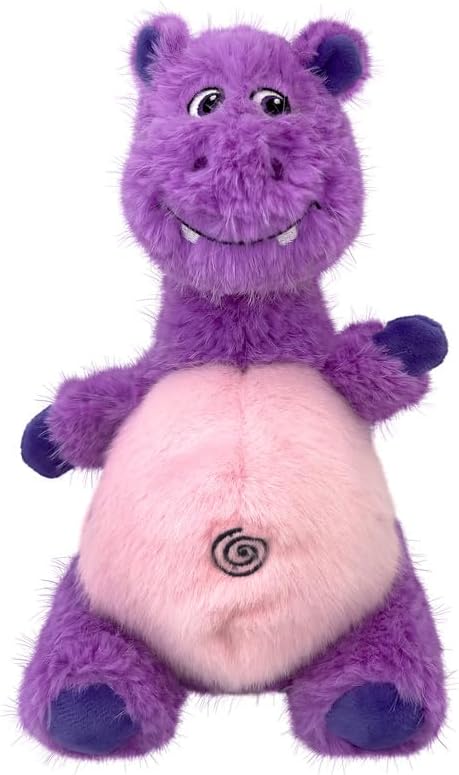 KONG Knots Belly – Hippo Plush Toy with Internal Rope Skeleton & Squeaker