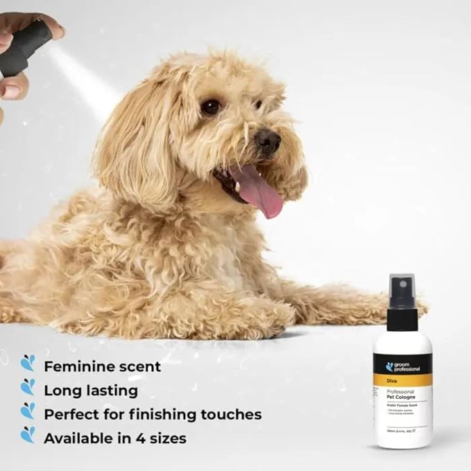 Groom Professional Fragrance — Diva Cologne for Female Dogs, Salon‑Quality Exotic Aroma (200ml)