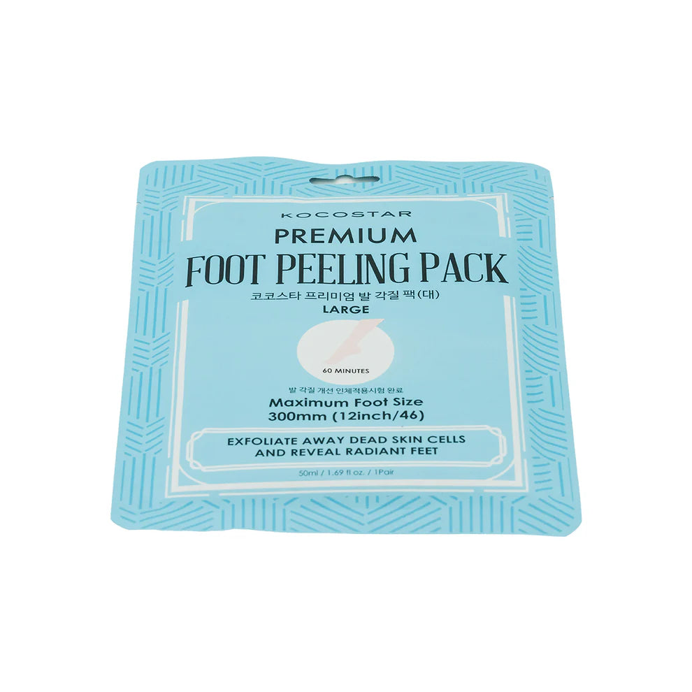 Kocostar Premium Foot Peeling Pack – Intensive Exfoliating Treatment (Large, 1 Pair)