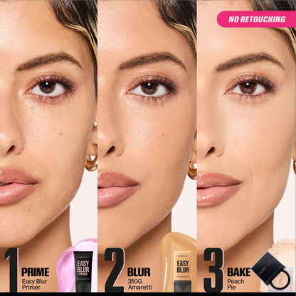 Huda Beauty Easy Blur Foundation 30ML - product being applied