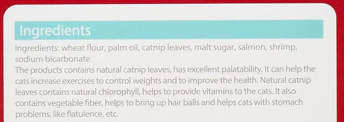 Bioline Catnip Biscuits – Salmon Flavor Crunchy Cat Treats (80g)