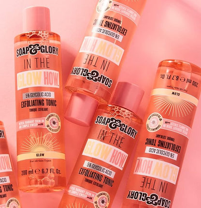 Soap & Glory In The Glow How 5% Glycolic Acid Exfoliating Tonic 200 ml - full product range