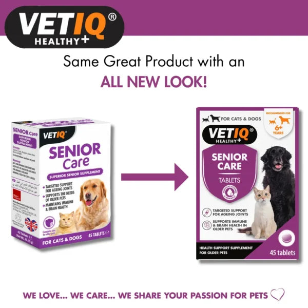 VENTIQ Senior Care Tablets – Daily Joint & Vitality Support for Aging Pets (45 Tablets)