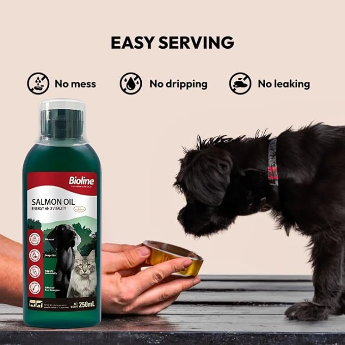 Bioline Norwegian Salmon Oil – Omega‑Rich Skin & Coat Supplement for Cats & Dogs (250ml)