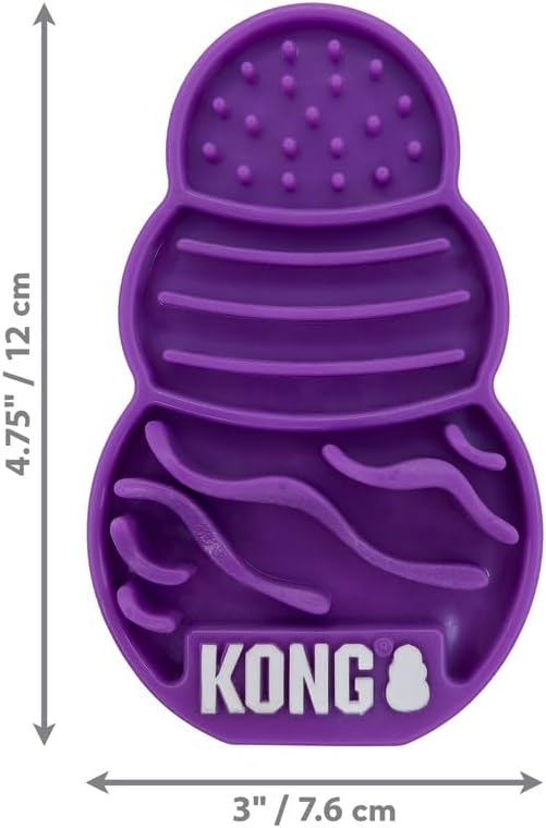 KONG Licks Kitty Treat Mat – Suction‑Cup Feeding Pad for Paste, Treats, Dry & Wet Food