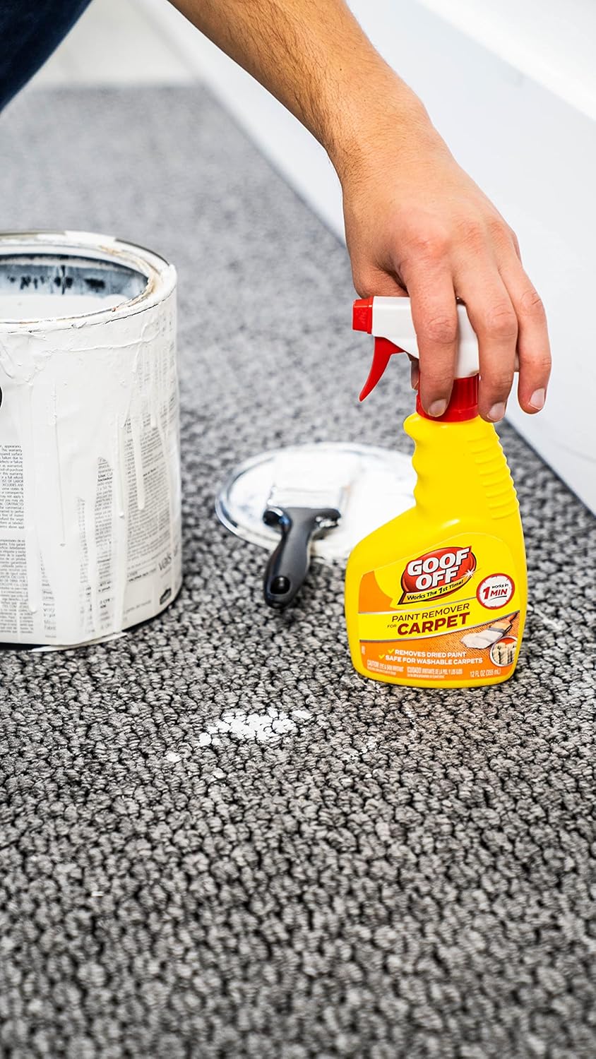 Goof Off Professional Strength Paint Remover – 12oz Carpet Stain Eliminator Zipicka