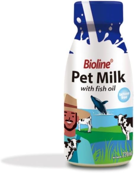 Bioline Pet Milk with Fish Oil – 220ml for Cats & Dogs (Healthy Growth Formula)