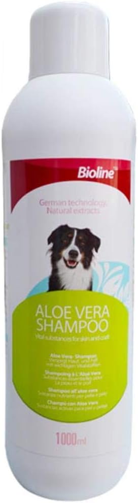Bioline Aloe Vera Dog Shampoo – Sensitive Skin Formula (1 Litre, German Brand)