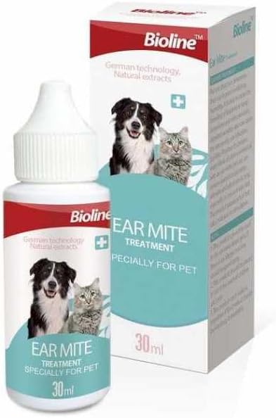 Bioline Ear Care — Anti‑Mite & Soothing Ear Solution for Pets (30ml)