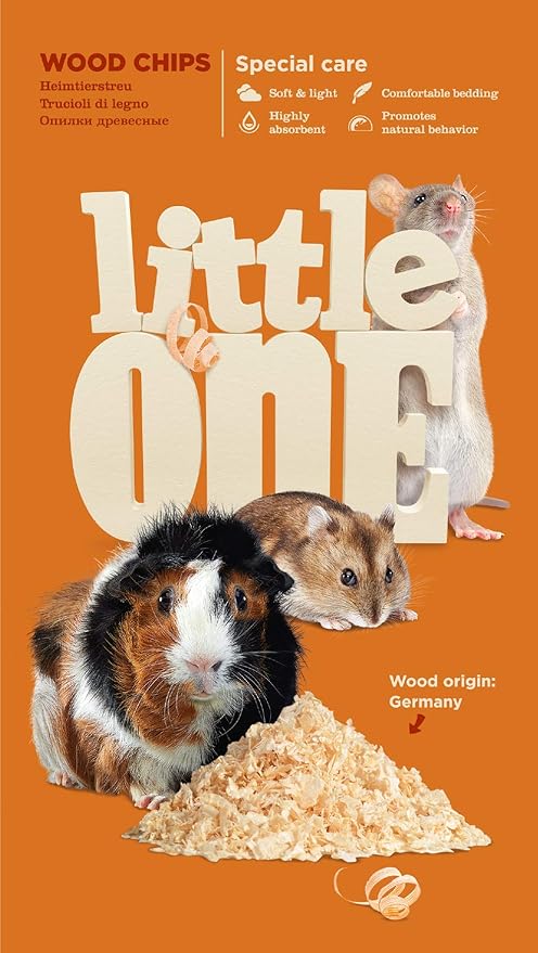 Little One Wood Chips – Natural Small‑Pet Bedding & Odor‑Control Substrate (800g)