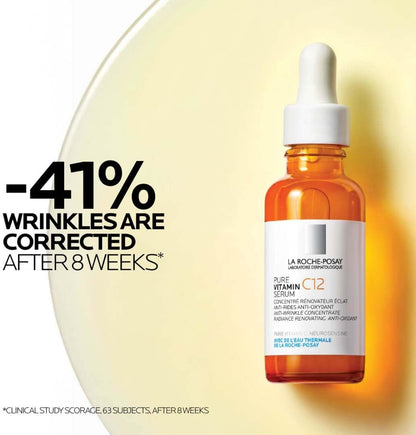 La Roche-Posay 12% Vitamin C Brightening Serum - key benefits and product claims (view 2)