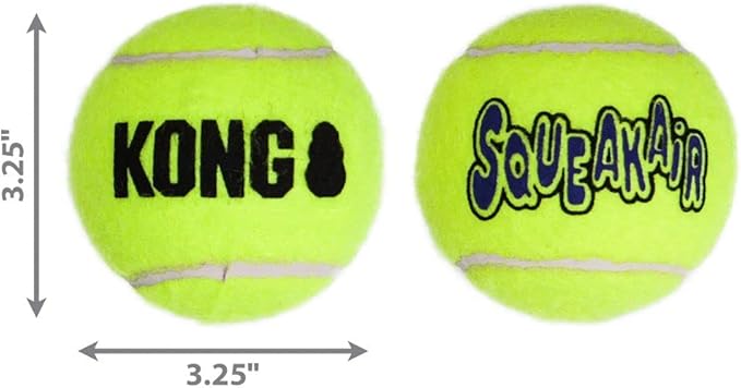 KONG SqueakAir Ball – Large Tennis‑Ball Style Squeaky Fetch Toy for Dogs