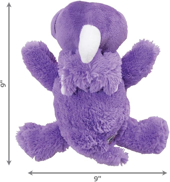 Kong - cozie rosie rhino - indoor cuddle squeaky plush dog toy - for medium dogs