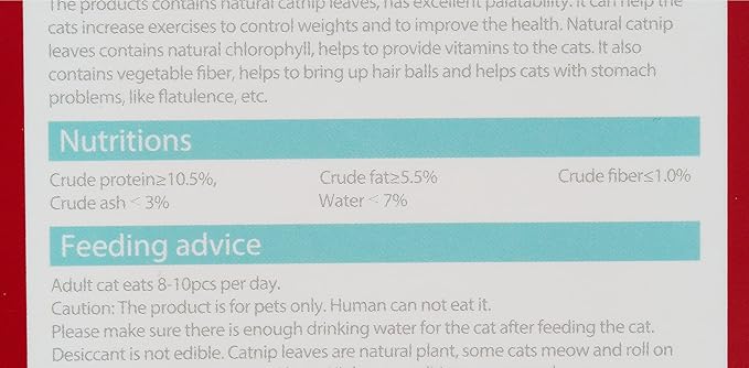 Bioline Catnip Biscuits – Cod Flavour Crunchy Cat Treats (80g)