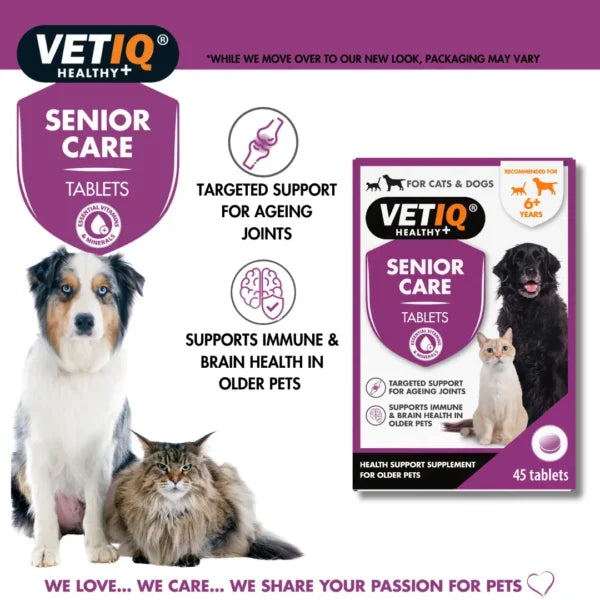 VENTIQ Senior Care Tablets – Daily Joint & Vitality Support for Aging Pets (45 Tablets)